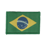 Etiqueta Bordada Pronta-Entrega - Bandeira do Brasil