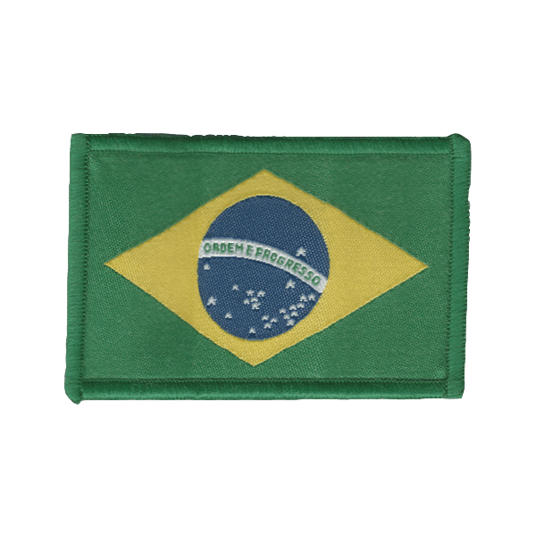 Etiqueta Bordada Pronta-Entrega - Bandeira do Brasil