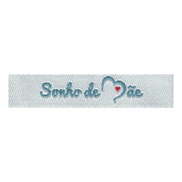 Etiqueta Bordada Corte Reto - Sonho de Mãe | Sansil