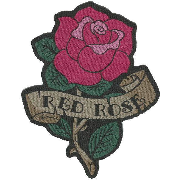 Patch Red Rose | Sansil Etiquetas Bordadas