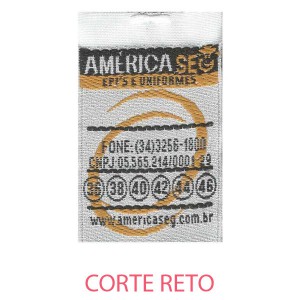 Etiquetas Bordadas Corte Reto - Sansil Etiquetas para Roupas